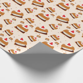 Happy S'more Santa Hats Food Kerstmis Cadeaupapier