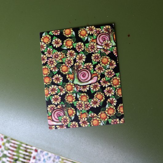 Happy Snail Flowers Briefkaart