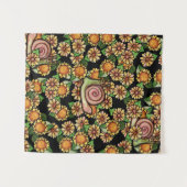 Happy Snail Flowers Wandkleed (Voorkant (horizontaal))