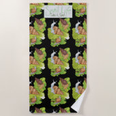 Happy Snails op Sla Leaf Art Strandlaken (Voorkant)