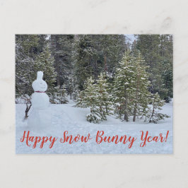 Happy Snow Bunny Year. Briefkaart
