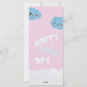 Happy Snow Day Illustration Name Bladwijzer Feestdagenkaart (Achterkant)