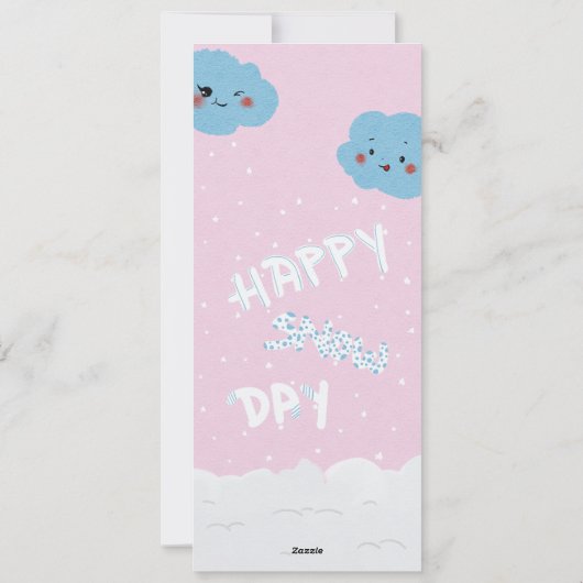 Happy Snow Day Illustration Name Bladwijzer Feestdagenkaart (Achterkant)