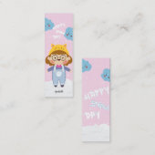 Happy Snow Day Illustration Name Bladwijzer Mini Visitekaartje (Voorkant / Achterkant)