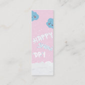 Happy Snow Day Illustration Name Bladwijzer Mini Visitekaartje (Achterkant)