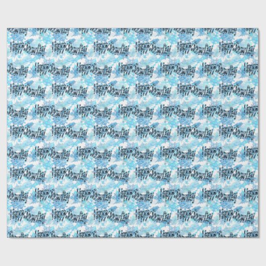 Happy Snow Day Wrapping Paper Cadeaupapier (Vlak)