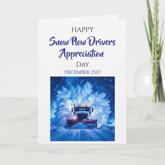 Happy Snow Plow Drivers Appreciation Day | Dec 2nd Kaart (Voorkant)