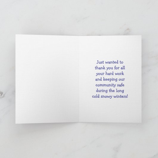 Happy Snow Plow Drivers Appreciation Day | Dec 2nd Kaart (Binnen)