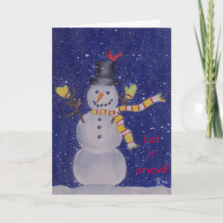 Happy Snow Wenskaart Feestdagen Kaart