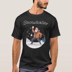 Happy Snowball Fighter Opa voor het winterseizoen T-shirt