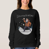 Happy Snowball Fighter Opa voor het winterseizoen Trui (Voorkant)