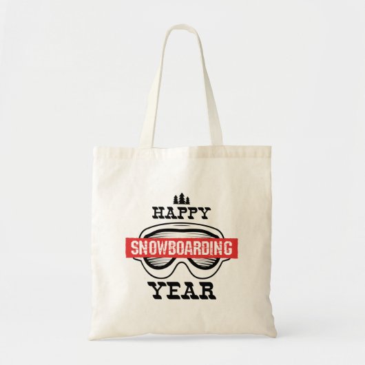 Happy Snowboarding Year Tote Bag (Voorkant)