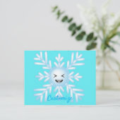 Happy Snowflake Emoticon Thunder_Cove Briefkaart (Staand voorkant)
