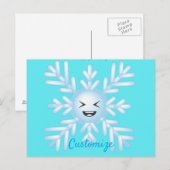 Happy Snowflake Emoticon Thunder_Cove Briefkaart (Voorkant / Achterkant)