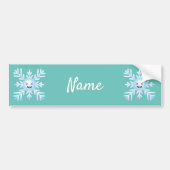 Happy Snowflake Emoticon Thunder_Cove Bumpersticker (Voorkant)