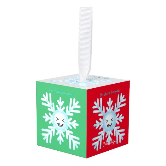 Happy Snowflake Emoticon Thunder_Cove Decoratie (Voorkant hoekig)