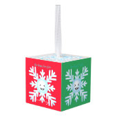 Happy Snowflake Emoticon Thunder_Cove Decoratie (Achter hoekig)