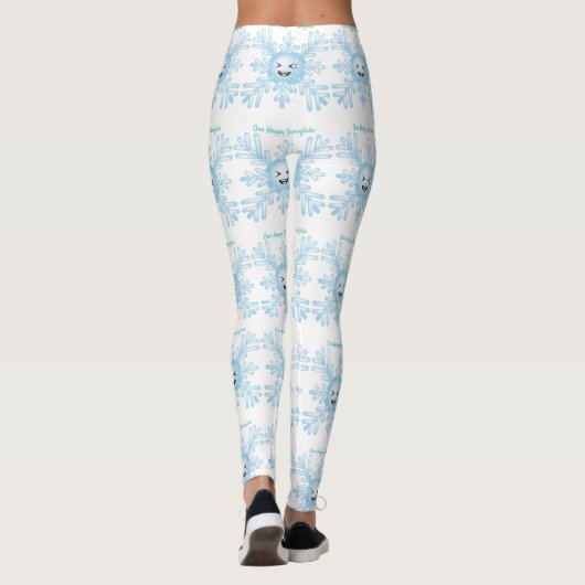 Happy Snowflake Emoticon Thunder_Cove Leggings (Achterkant)