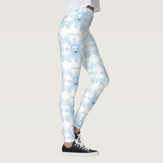 Happy Snowflake Emoticon Thunder_Cove Leggings (Rechts)