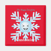 Happy Snowflake Emoticon Thunder_Cove Magneet (Voorkant)