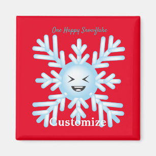 Happy Snowflake Emoticon Thunder_Cove Magneet