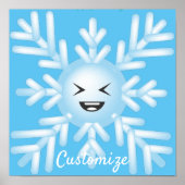 Happy Snowflake Emoticon Thunder_Cove Poster (Voorkant)