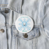 Happy Snowflake Emoticon Thunder_Cove Ronde Button 7,6 Cm (In situ)