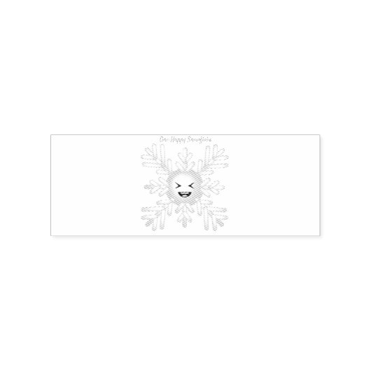 Happy Snowflake Emoticon Thunder_Cove Rubberstempel (Afrduk)