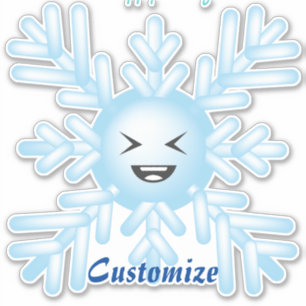 Happy Snowflake Emoticon Thunder_Cove Sticker