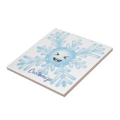 Happy Snowflake Emoticon Thunder_Cove Tegeltje (Zijkant)