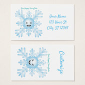 Happy Snowflake Emoticon Thunder_Cove Visitekaartje (Voorkant /achterkant)