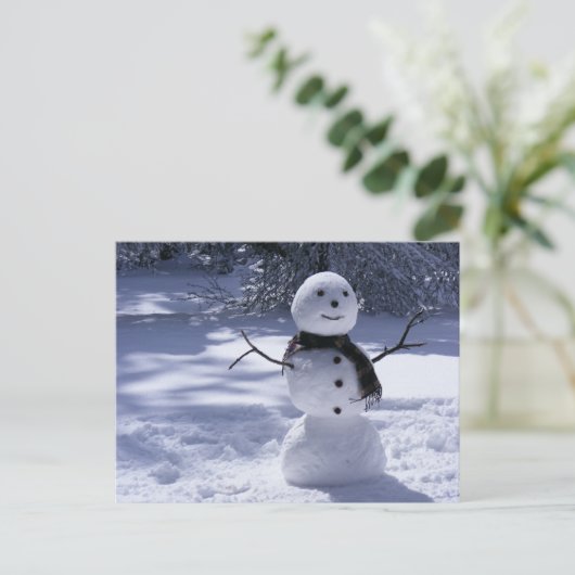 HAPPY SNOWMAN 1 BRIEFKAART (Staand voorkant)