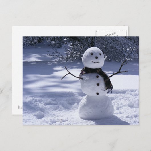 HAPPY SNOWMAN 1 BRIEFKAART (Voorkant / Achterkant)
