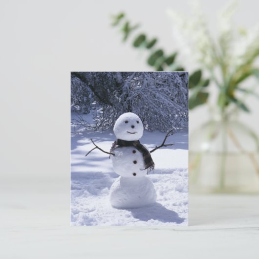 HAPPY SNOWMAN 3 BRIEFKAART (Staand voorkant)