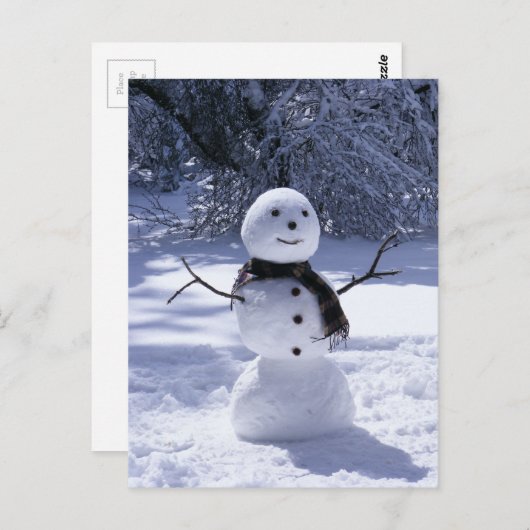 HAPPY SNOWMAN 3 BRIEFKAART (Voorkant / Achterkant)