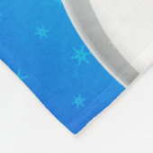 Happy Snowman Blue Kerstmis Fleece Deken (Hoek)