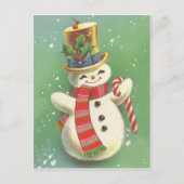 Happy Snowman Briefkaart (Voorkant)