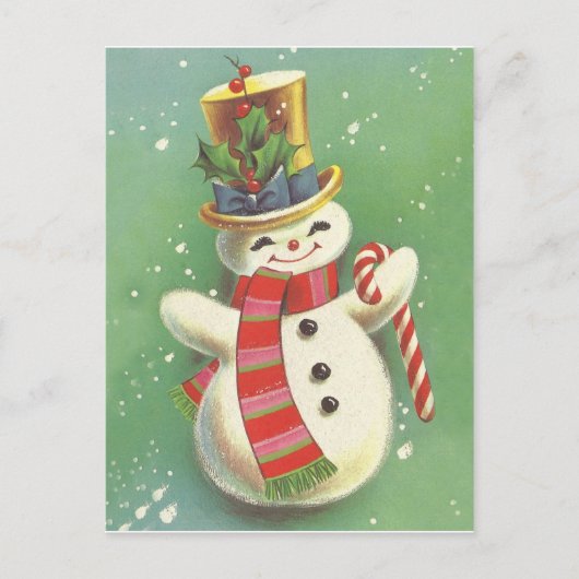 Happy Snowman Briefkaart (Voorkant)