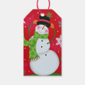 Happy Snowman Cadeaulabel (Voorkant)
