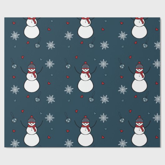 Happy Snowman Cadeaupapier (Vlak)