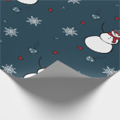 Happy Snowman Cadeaupapier (Hoek)