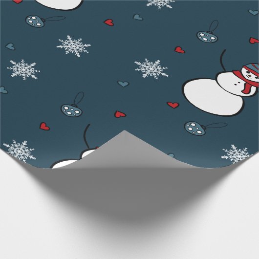 Happy Snowman Cadeaupapier (Hoek)