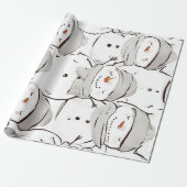 Happy Snowman Cadeaupapier (Uitgerold)