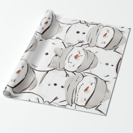 Happy Snowman Cadeaupapier