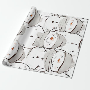 Happy Snowman Cadeaupapier