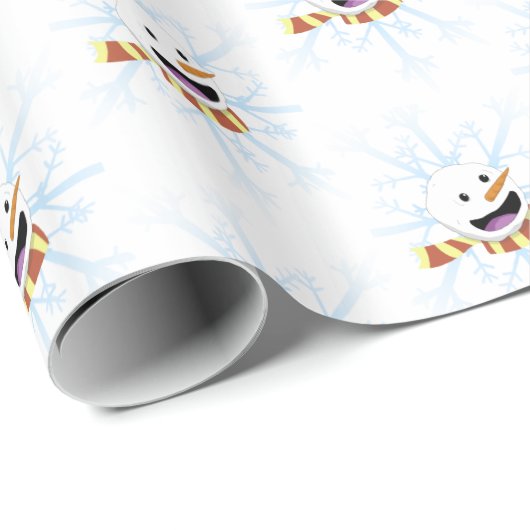 Happy Snowman Cadeaupapier (Rol Hoek)