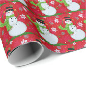 Happy Snowman Cadeaupapier (Rol Hoek)
