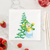 Happy Snowman Cartoon Servet (Insitu)