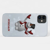Happy Snowman Case-Mate iPhone Case (Achterkant (horizontaal))