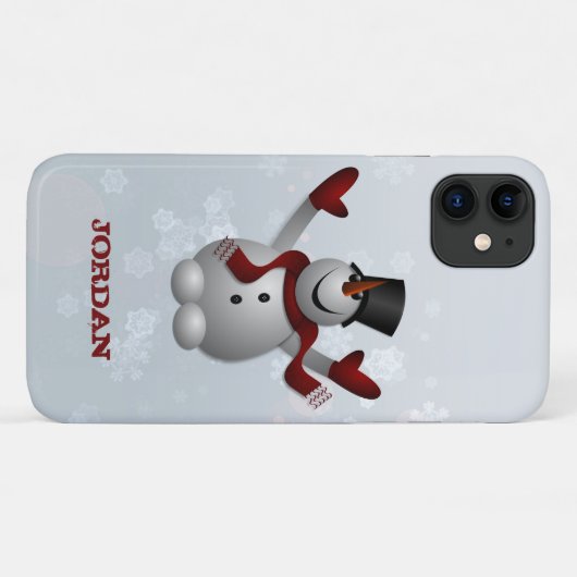 Happy Snowman Case-Mate iPhone Case (Achterkant (horizontaal))